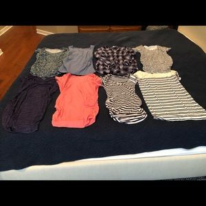 Bundle of 8 maternity tshirts.